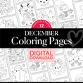 Load image into Gallery viewer, Free Printable December Coloring Pages Pack 2
