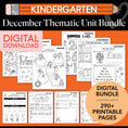 Load image into Gallery viewer, Printable Kindergarten December Thematic Unit Bundle
