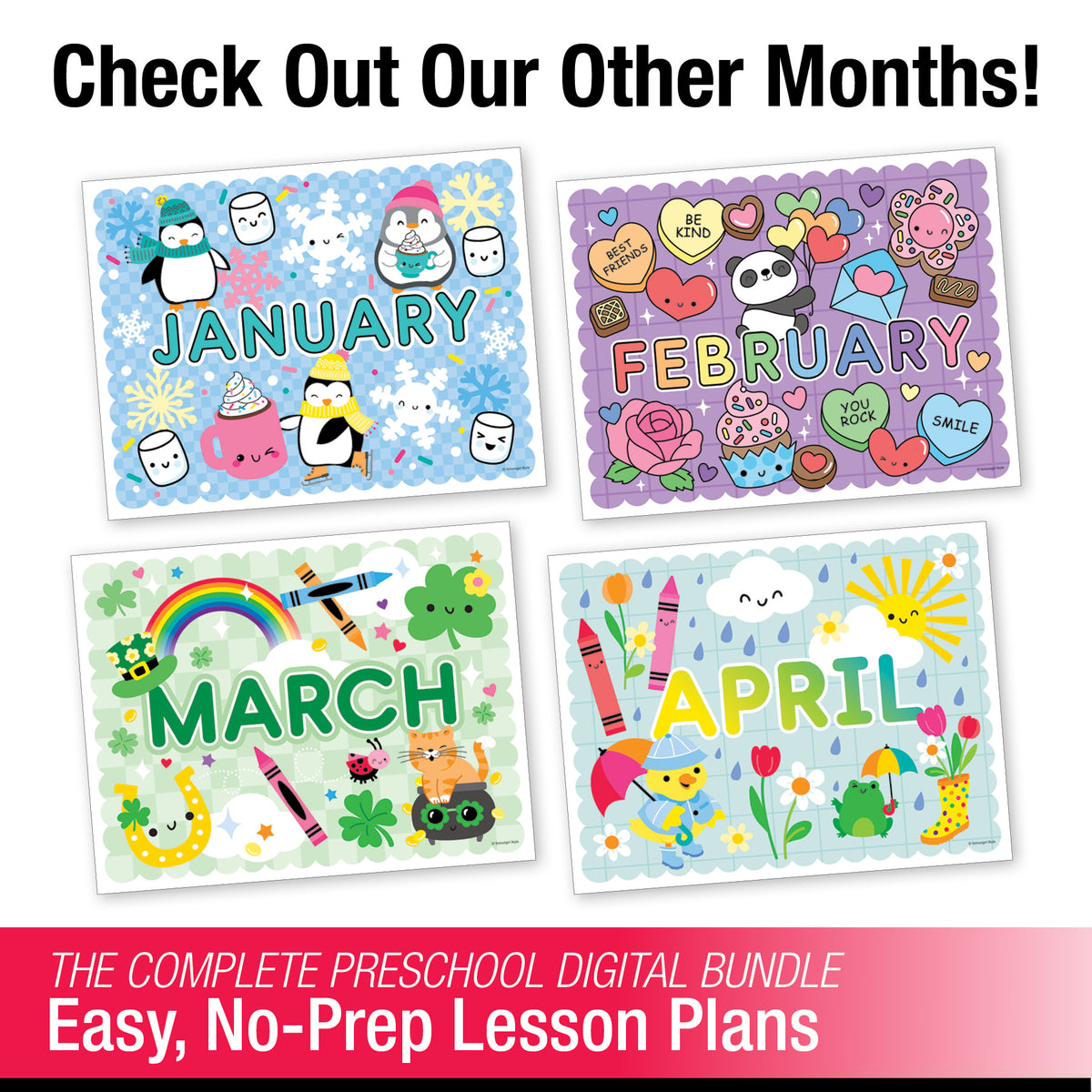 Printable Preschool December Thematic Unit Bundle
