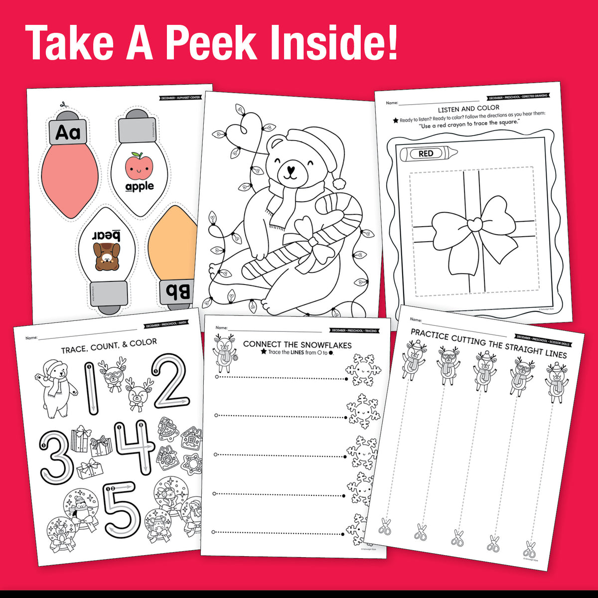 Big Book of December Preschool Thematic Unit Bundle