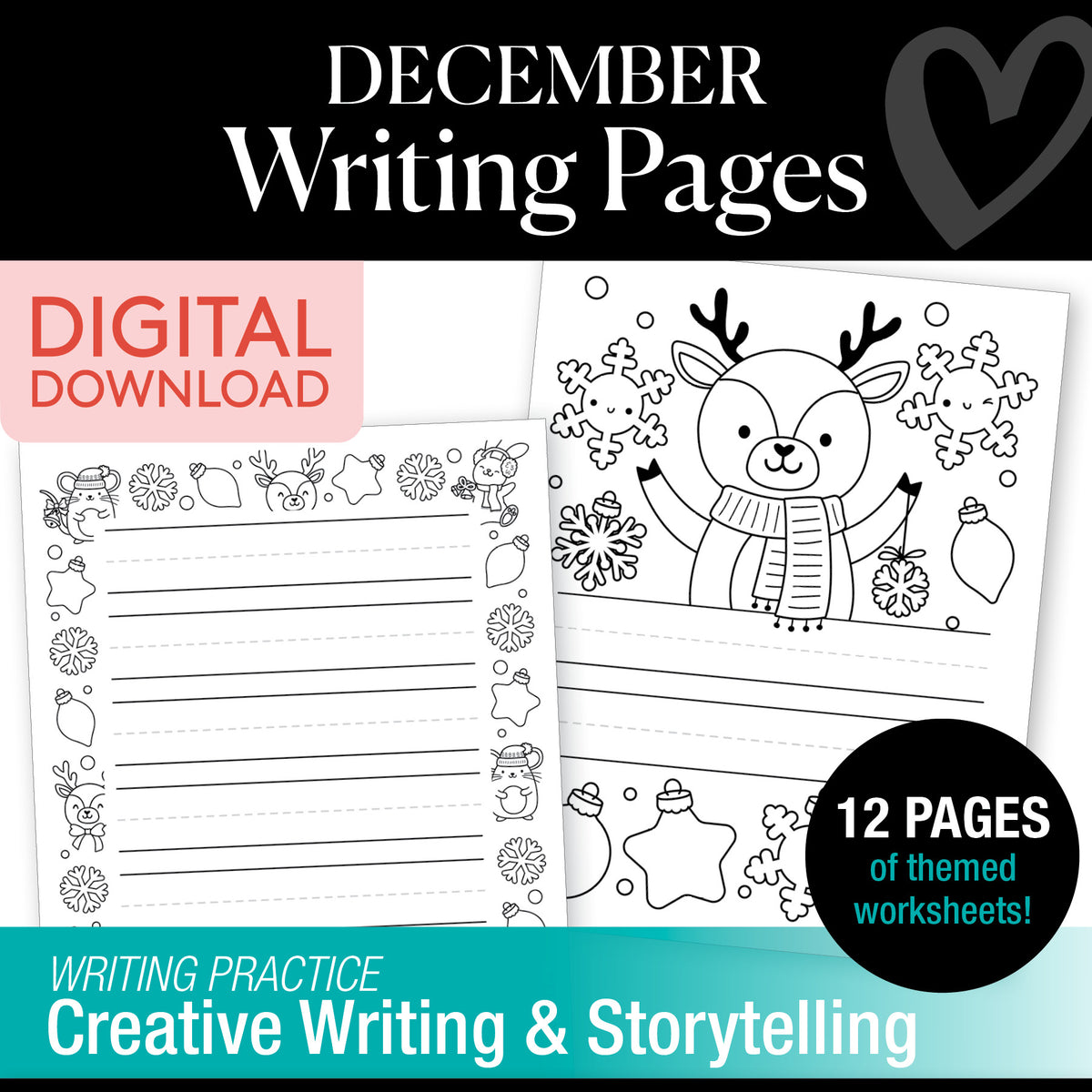 Printable December Writing Pages
