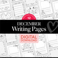 Load image into Gallery viewer, Printable December Writing Pages

