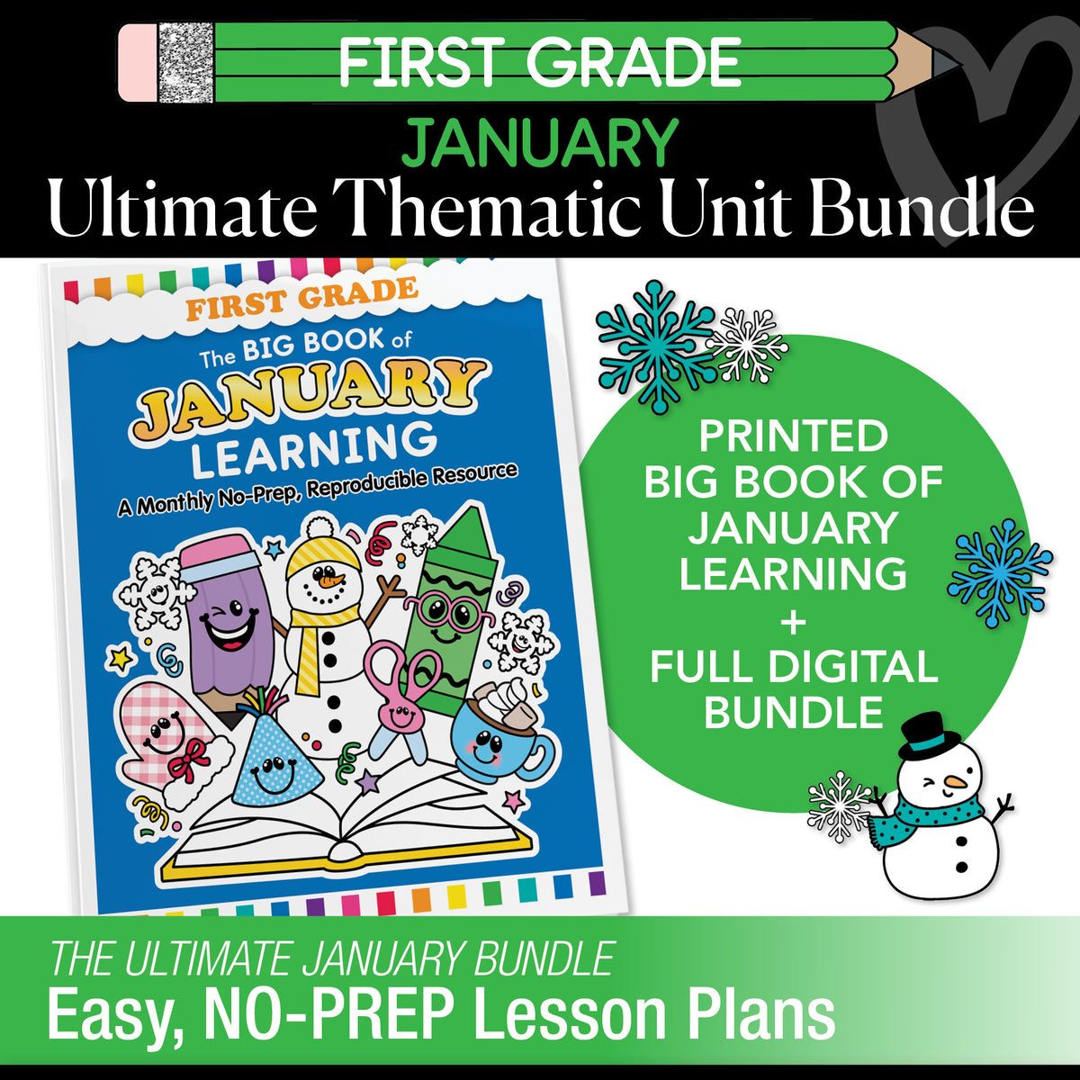 Big Book of January First Grade Thematic Unit Bundle