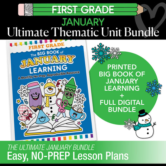 Big Book of January First Grade Thematic Unit Bundle