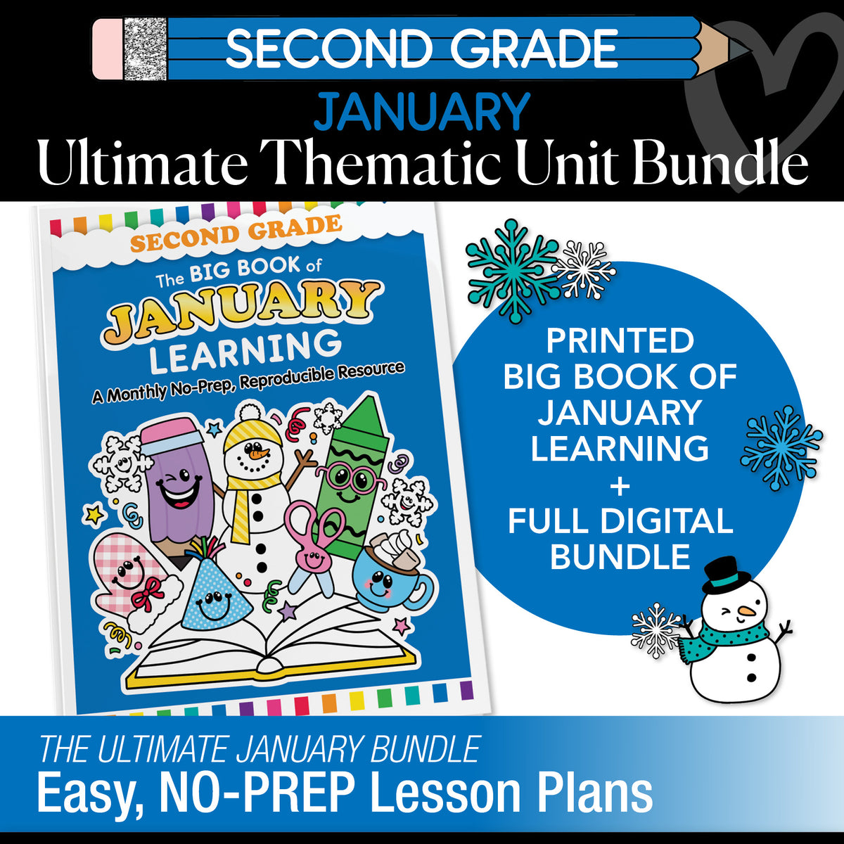 Big Book of January Second Grade Thematic Unit Bundle