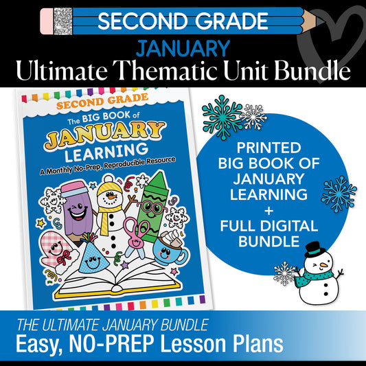 Big Book of January Second Grade Thematic Unit Bundle