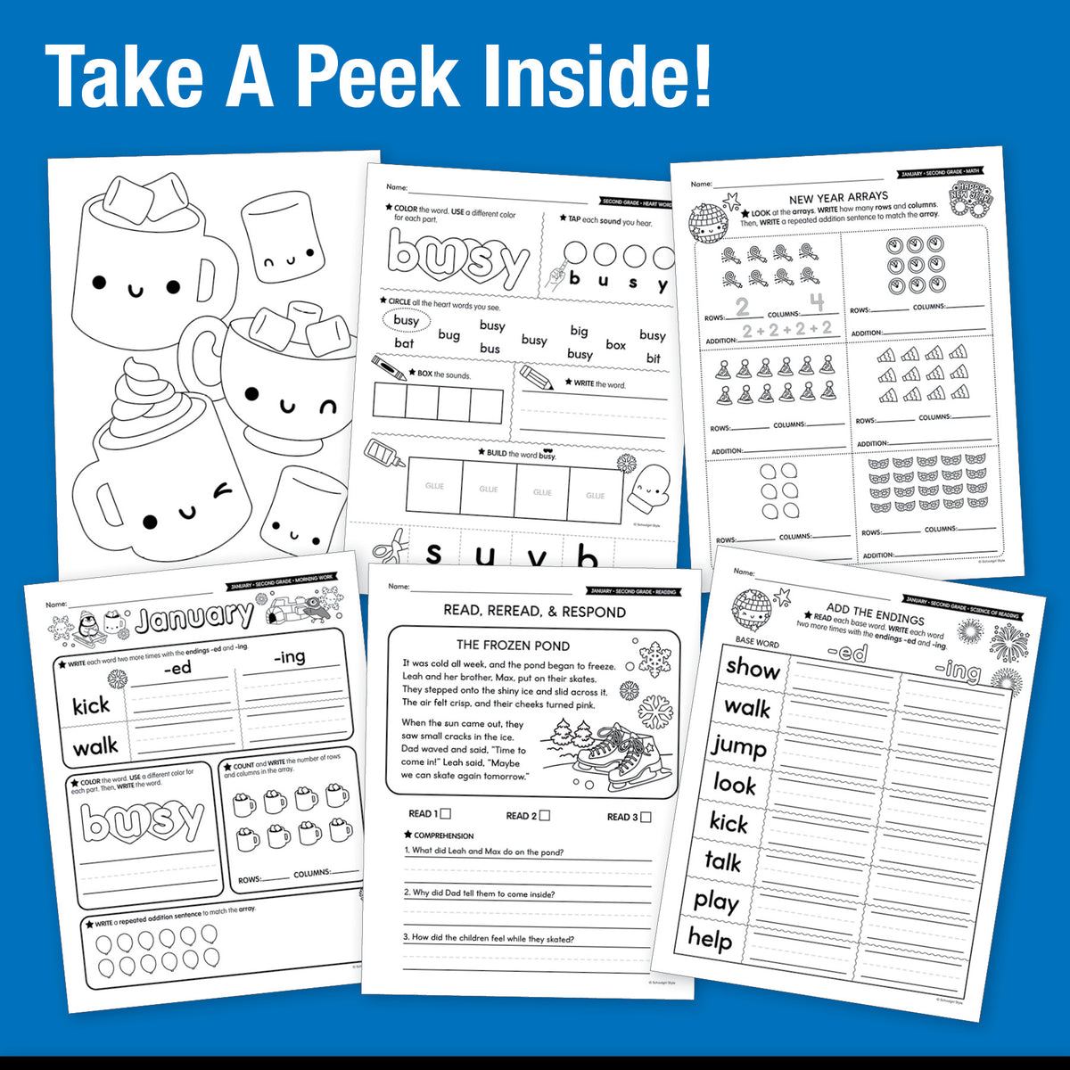 Big Book of January Second Grade Thematic Unit Bundle