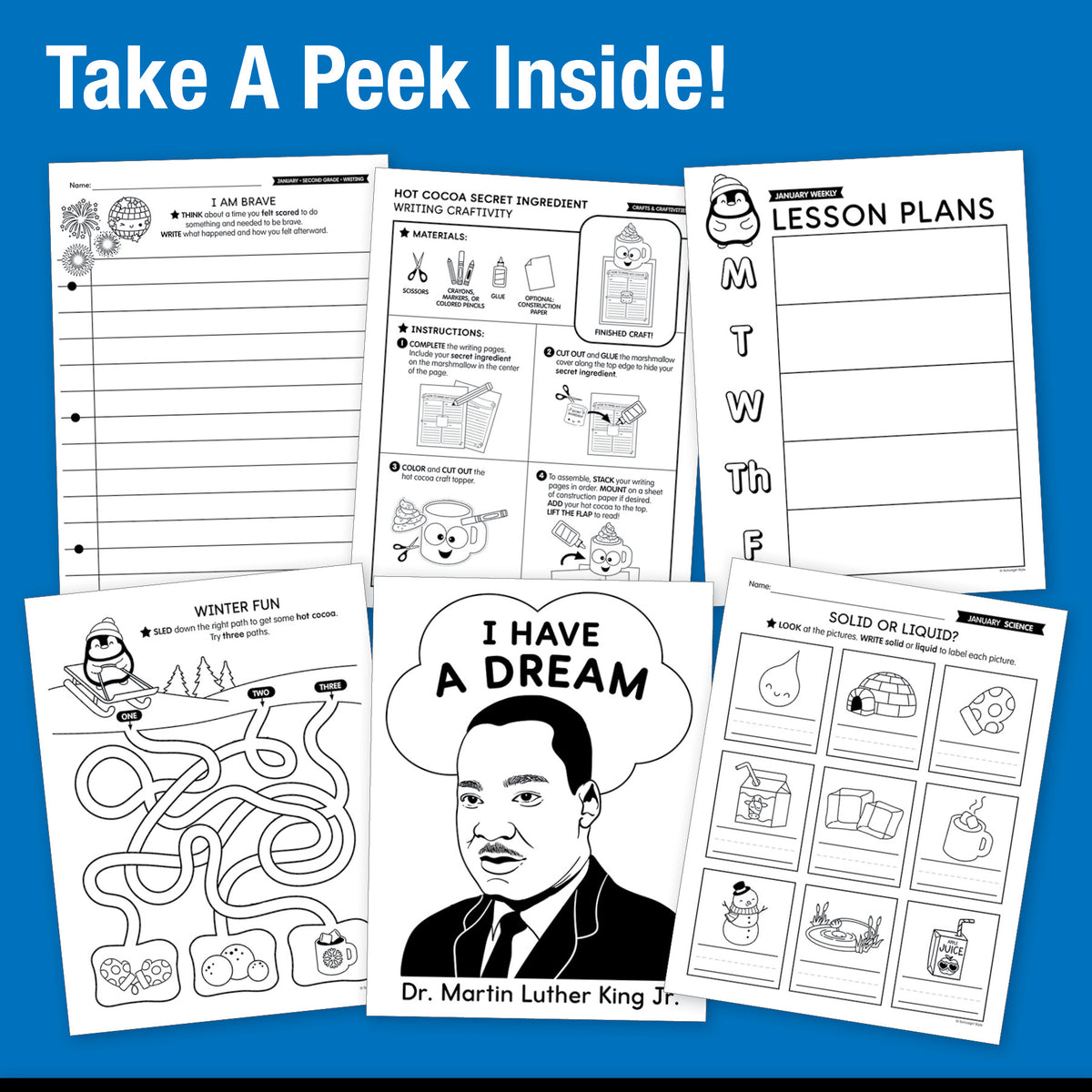 Big Book of January Second Grade Thematic Unit Bundle