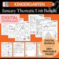 Load image into Gallery viewer, Printable Kindergarten January Thematic Unit Bundle
