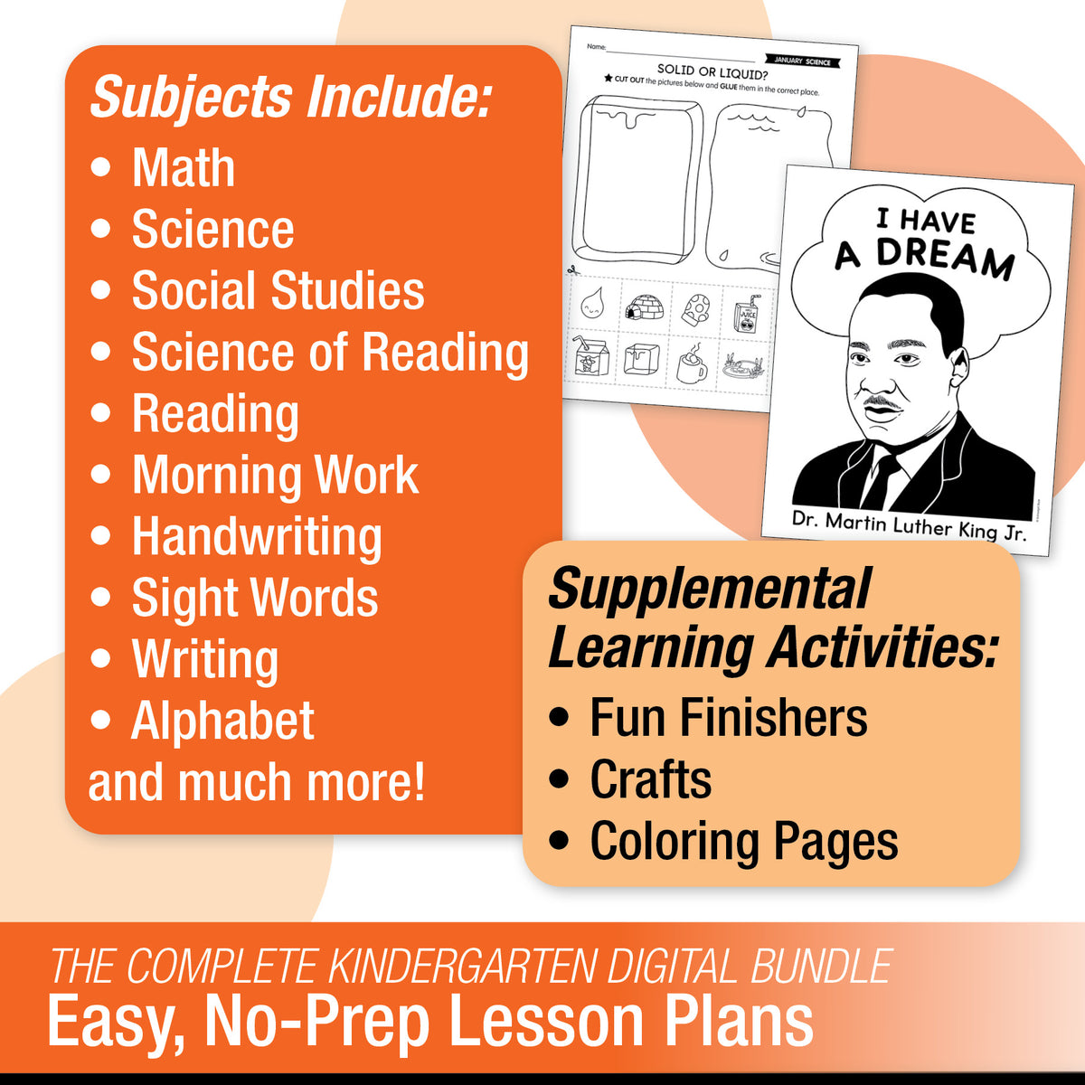 Printable Kindergarten January Thematic Unit Bundle