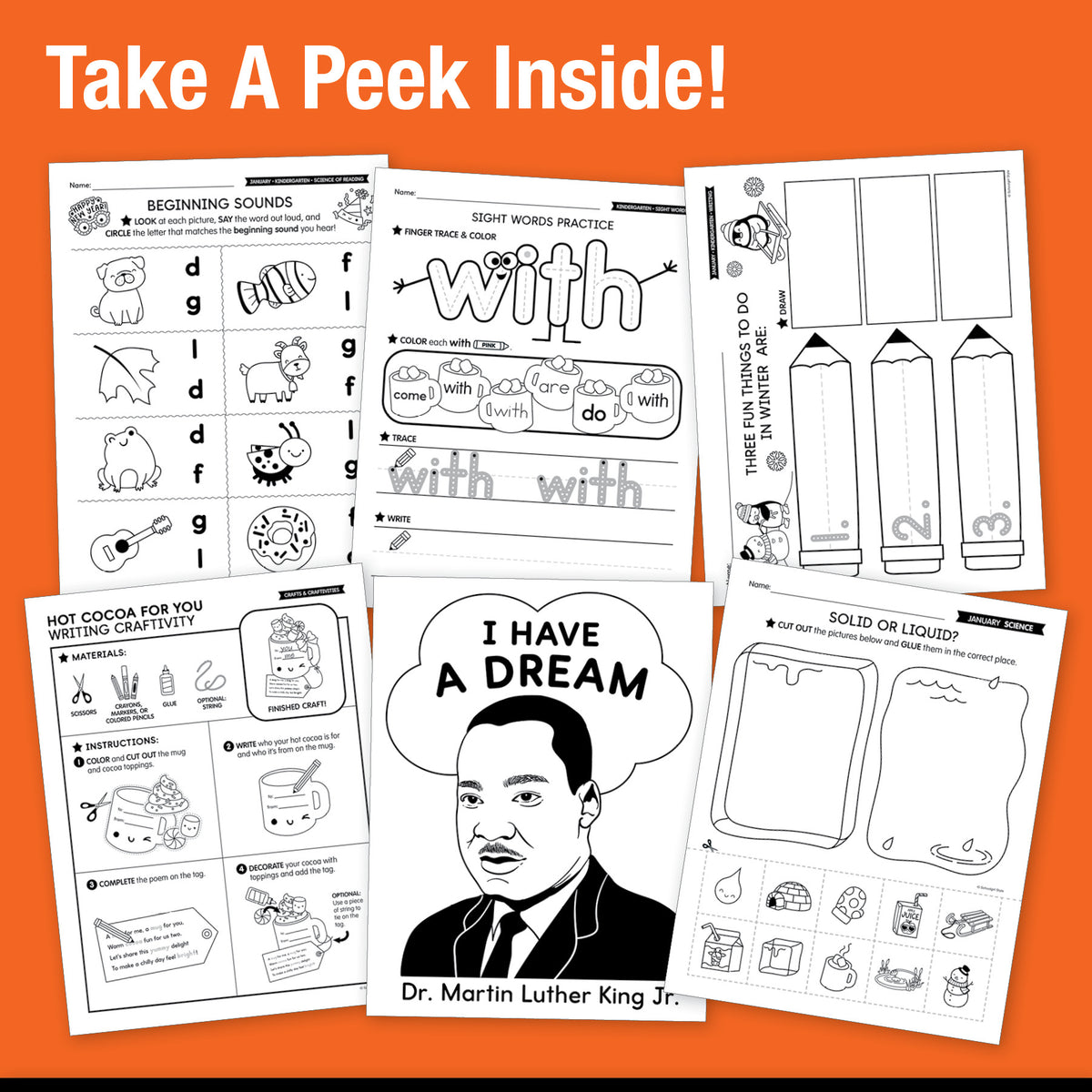 Big Book of January Kindergarten Thematic Unit Bundle