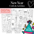 Load image into Gallery viewer, Printable January New Year Crafts and Activities Party Pack
