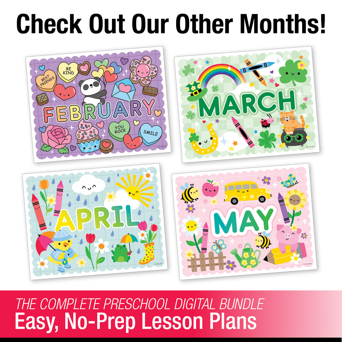 Printable Preschool January Thematic Unit Bundle