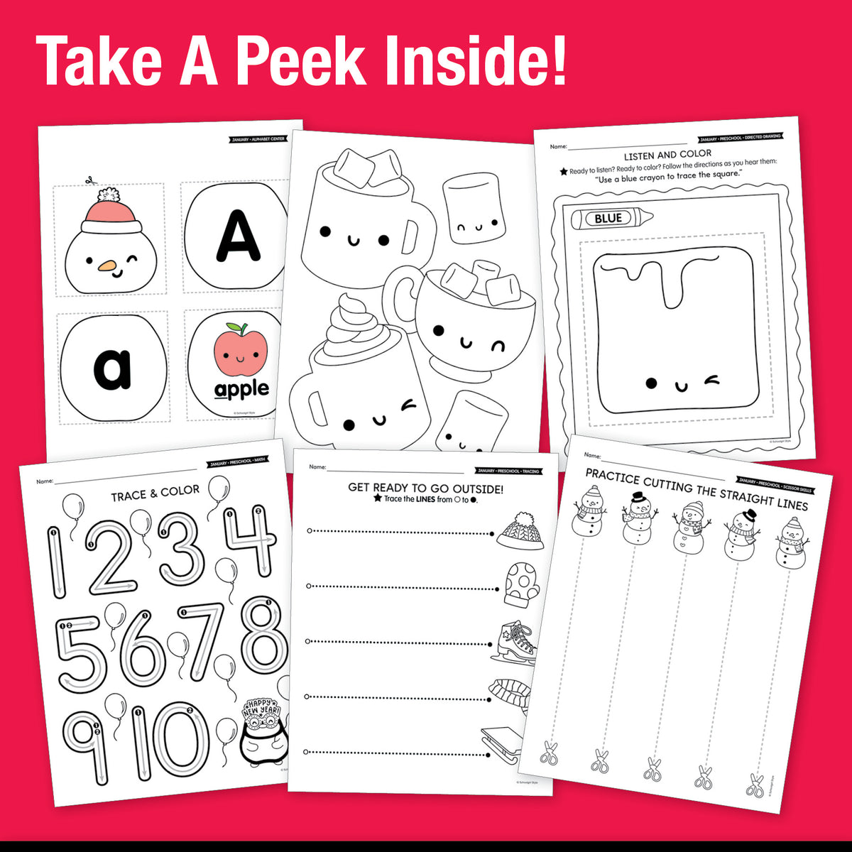Big Book of January Preschool Thematic Unit Bundle