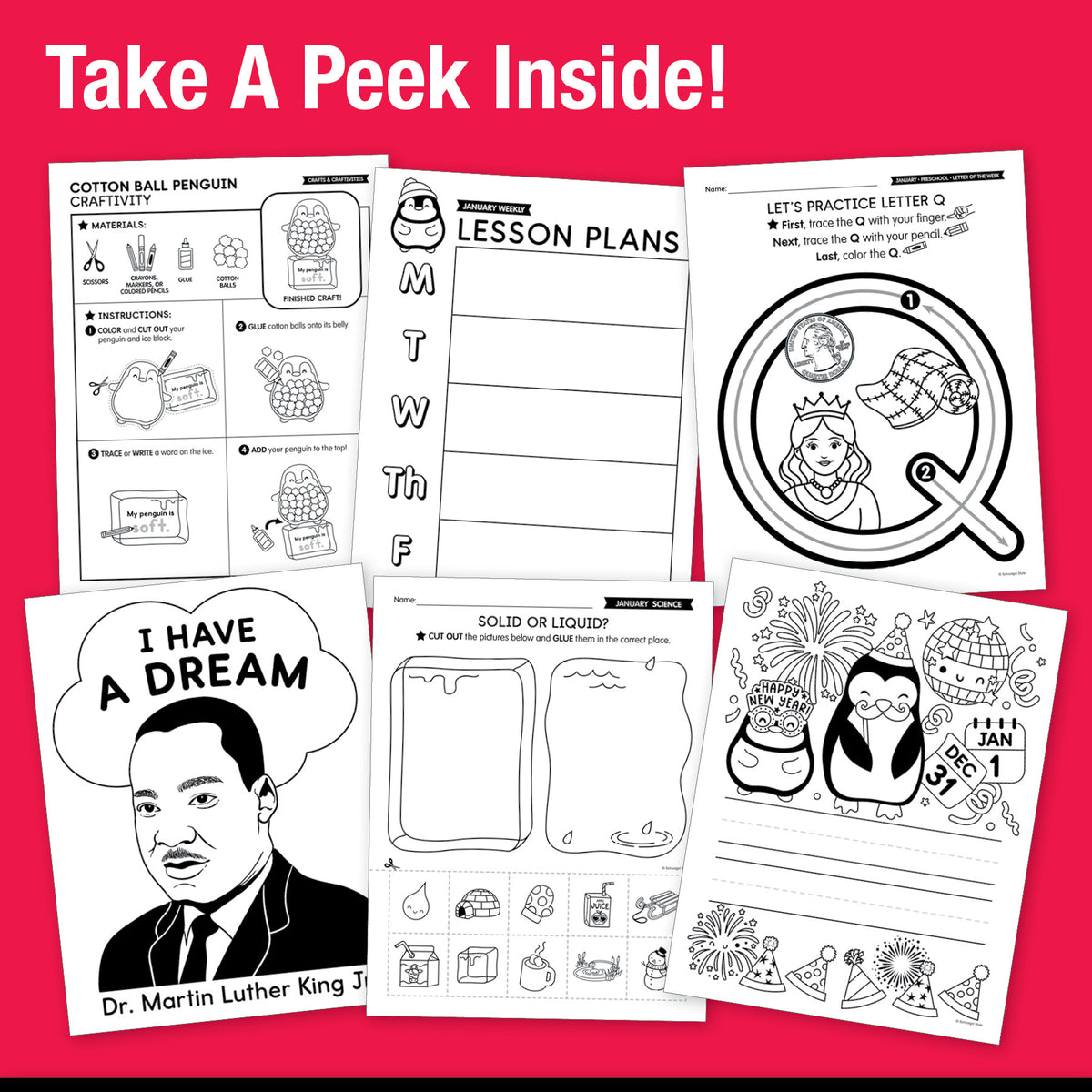 Big Book of January Preschool Thematic Unit Bundle