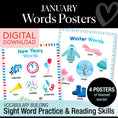 Load image into Gallery viewer, Printable January Words Posters
