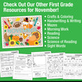 Load image into Gallery viewer, Printable First Grade November Daily Math
