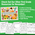 Load image into Gallery viewer, Printable First Grade November Daily Morning Work
