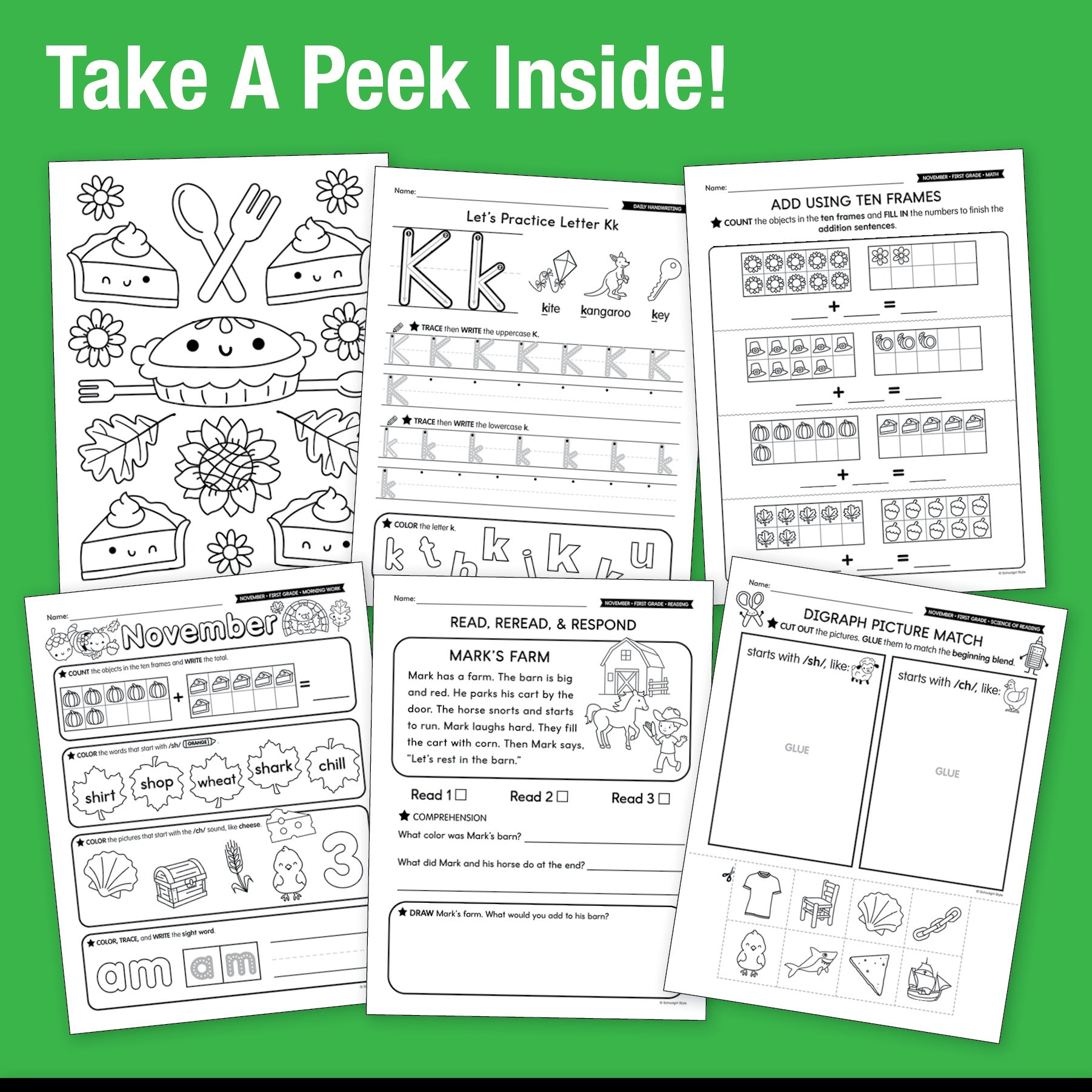 Ultimate First Grade November Thematic Unit Bundle