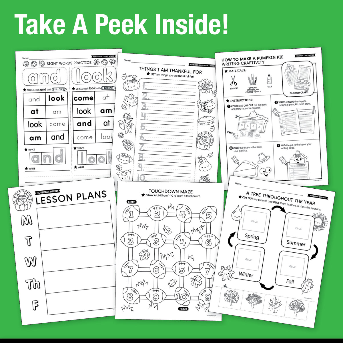 Ultimate First Grade November Thematic Unit Bundle