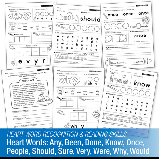Printable Second Grade November Daily Heart Words