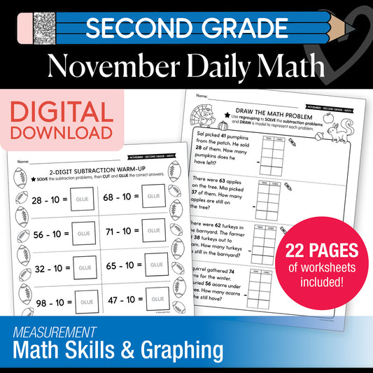 Printable Second Grade November Daily Math