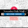 Load image into Gallery viewer, Printable Second Grade November Daily Math
