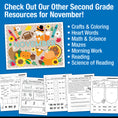 Load image into Gallery viewer, Printable Second Grade November Daily Writing
