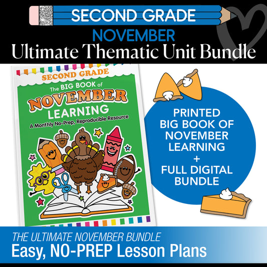 Ultimate Second Grade November Thematic Unit Bundle