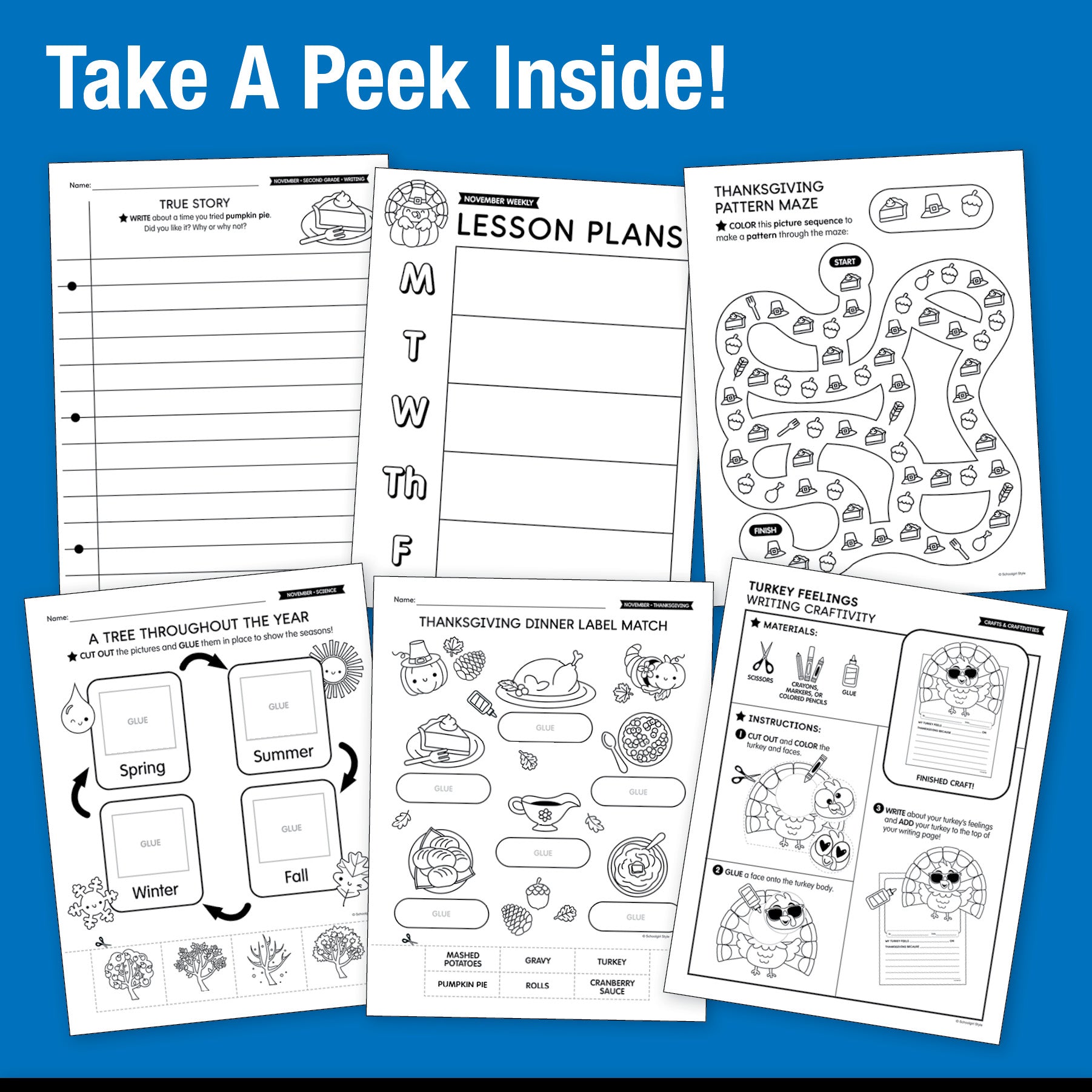 Ultimate Second Grade November Thematic Unit Bundle