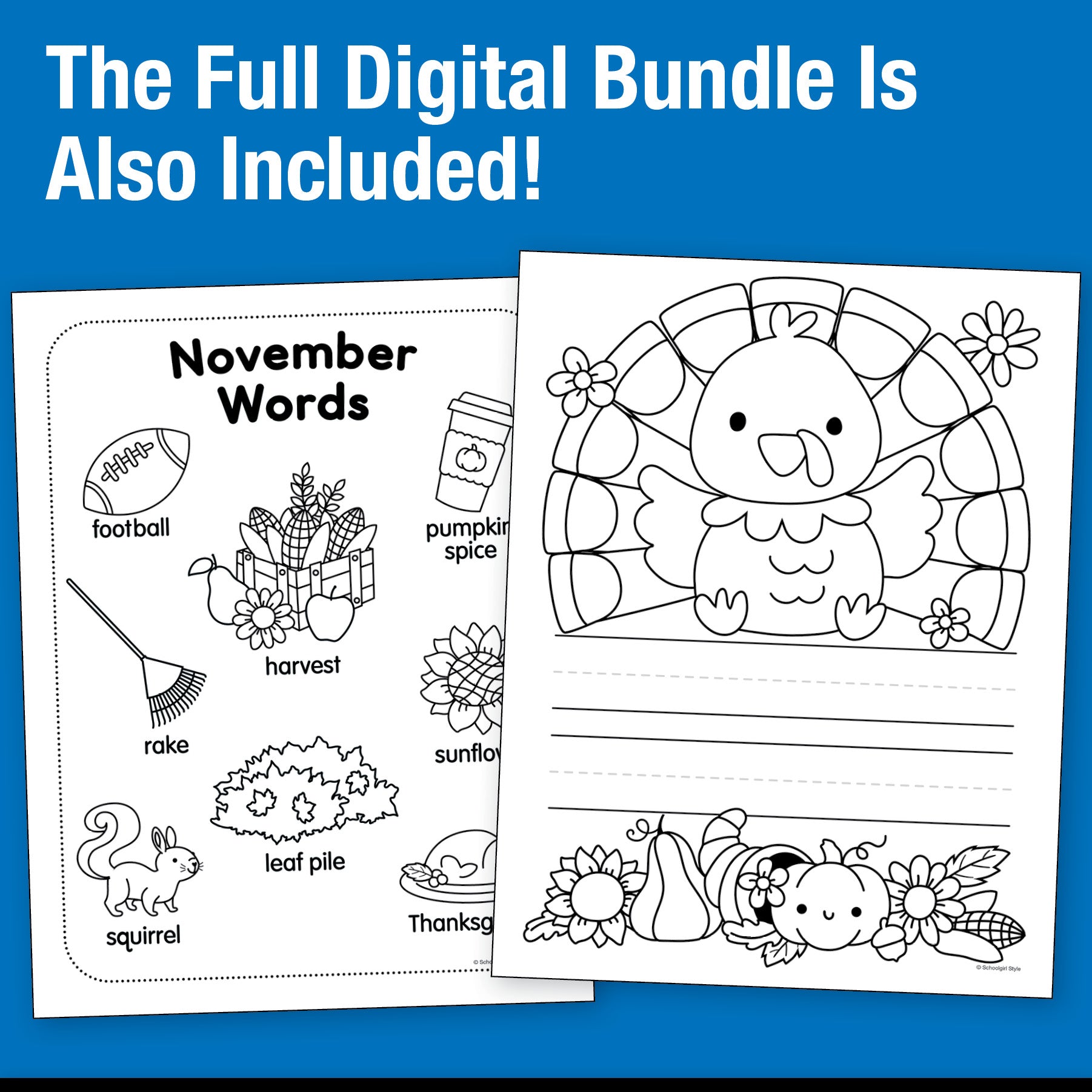 Ultimate Second Grade November Thematic Unit Bundle