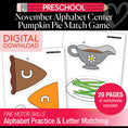 Load image into Gallery viewer, Printable Preschool November Alphabet Match
