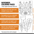 Load image into Gallery viewer, Free Printable November Coloring Pages Pack 2

