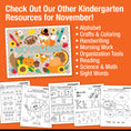 Load image into Gallery viewer, Printable Kindergarten November Daily Science of Reading
