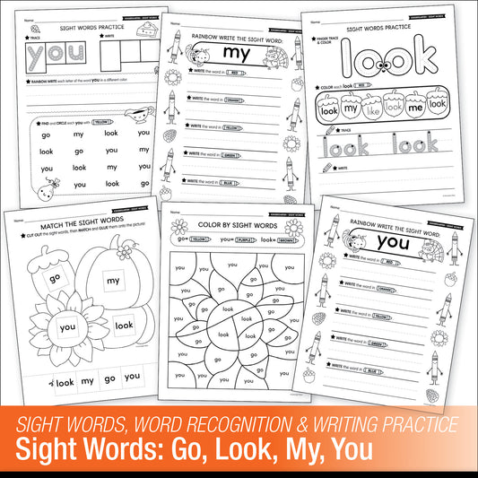 Printable Kindergarten November Daily Sight Words