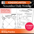 Load image into Gallery viewer, Printable Kindergarten November Daily Writing
