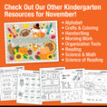 Load image into Gallery viewer, Printable Kindergarten November Daily Writing

