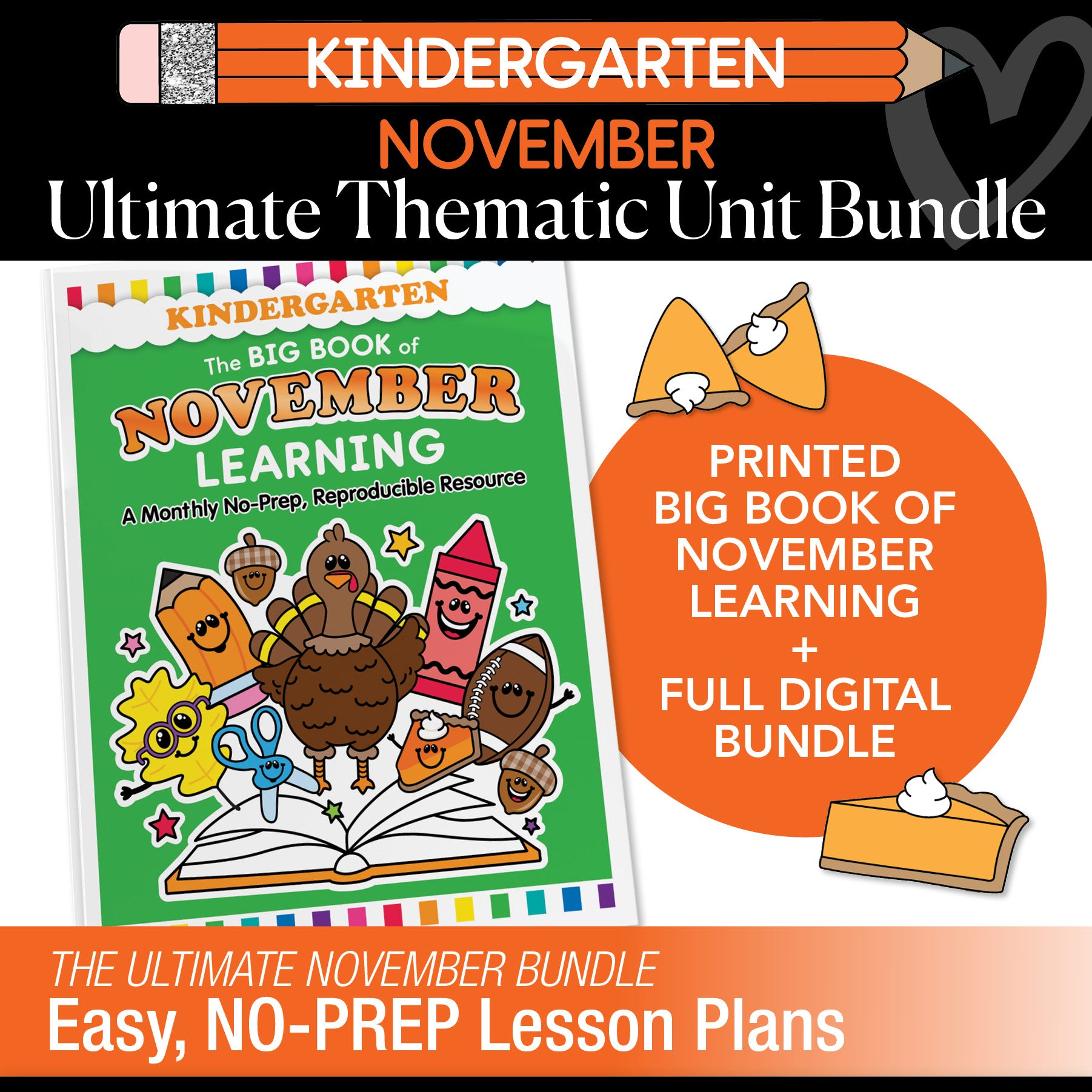 Big Book of November Kindergarten Thematic Unit Bundle