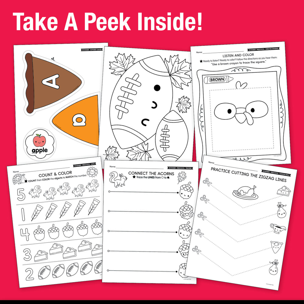 Big Book of November Preschool Thematic Unit Bundle