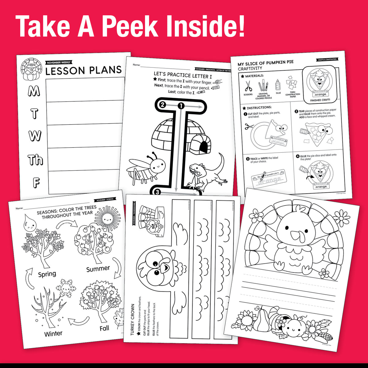 Big Book of November Preschool Thematic Unit Bundle