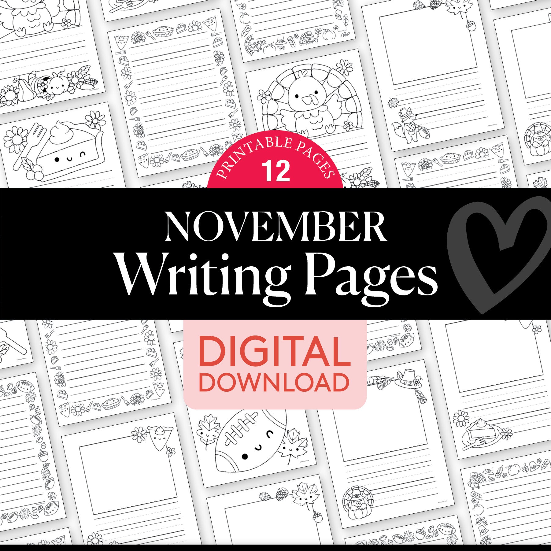 Printable November Writing Pages
