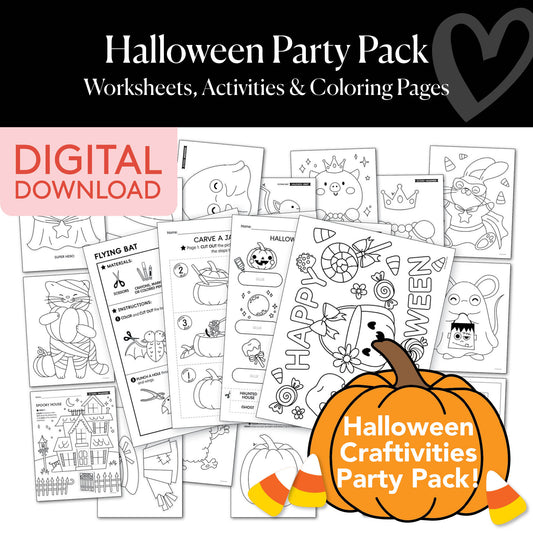Printable Halloween Worksheets, Activities and Coloring Pages | Halloween Party Pack