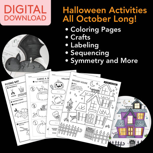 Printable Halloween Worksheets, Activities and Coloring Pages | Halloween Party Pack