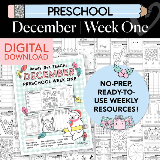 Printable Preschool December Week 1 Resources