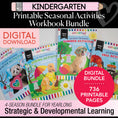 Load image into Gallery viewer, Printable Kindergarten Seasonal Activities Workbook Bundle
