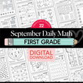 Load image into Gallery viewer, First Grade September Daily Math Worksheets
