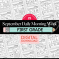 Load image into Gallery viewer, First Grade September Daily Morning Work
