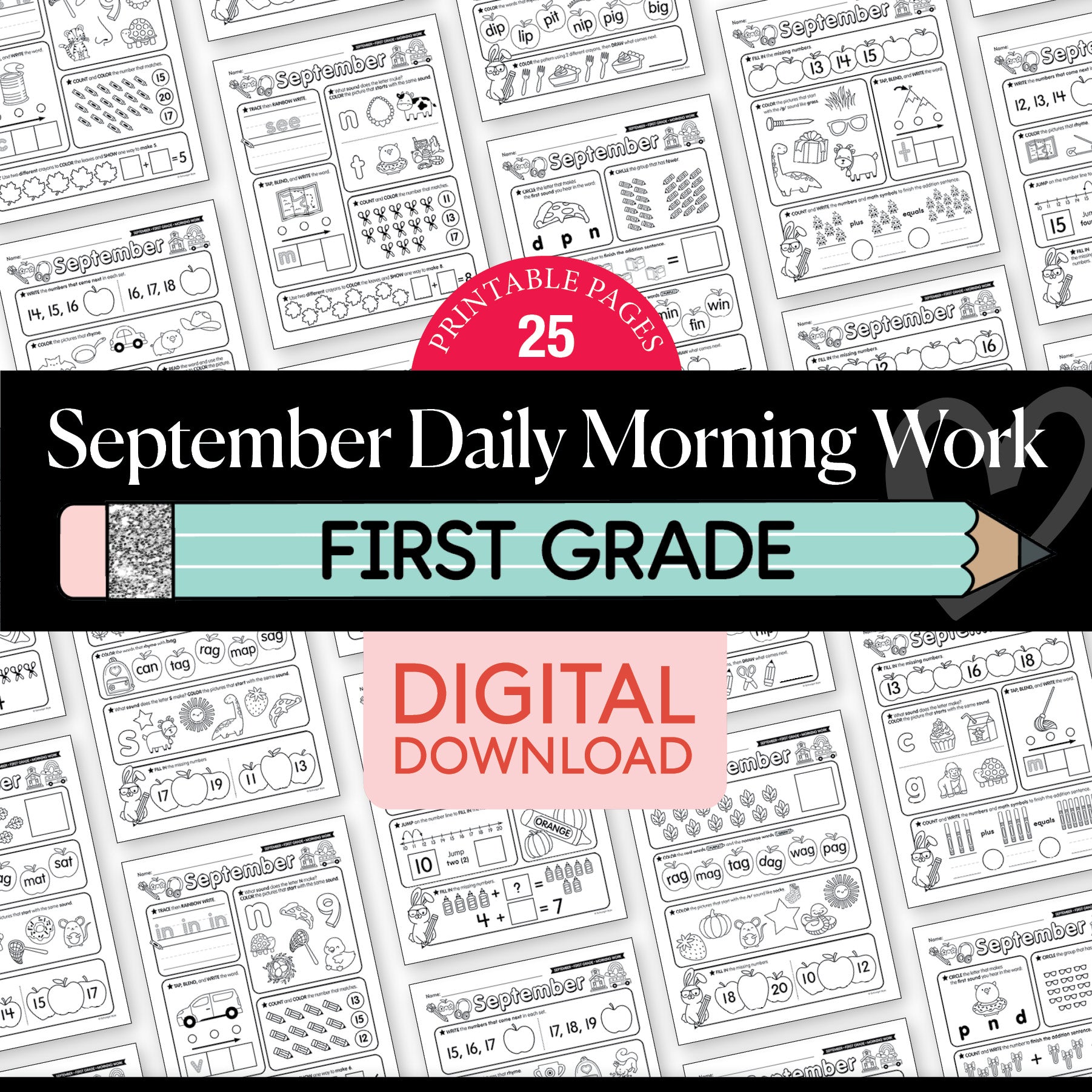 First Grade September Daily Morning Work