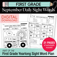 Load image into Gallery viewer, First Grade September Daily Sight Words
