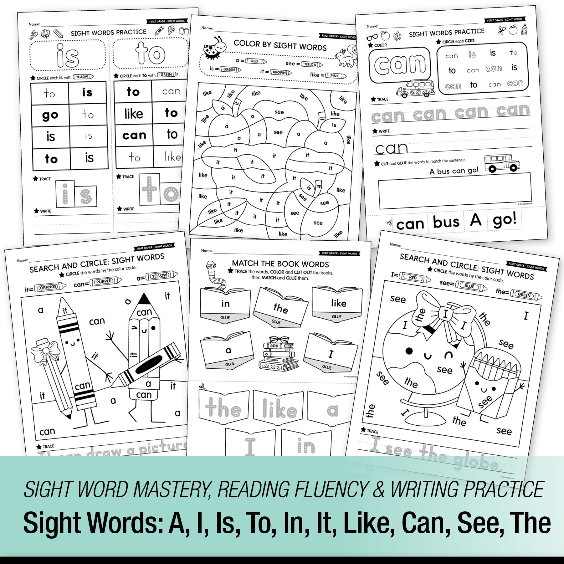 First Grade September Daily Sight Words